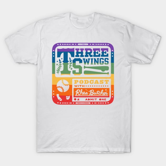 Three Swings PRIDE T-Shirt by THREE SWINGS with Rhea Butcher